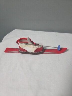 Vintage mid-century miniature ski boot/Shoe